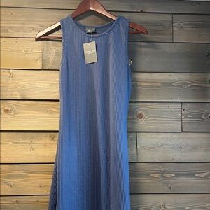 Olivia Rae Cornflower Ribbed Midi Dress